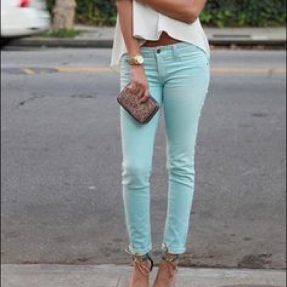 Pastel Green Skinny Jeans